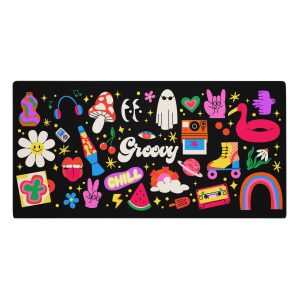 Groovy Stickers Gaming Mouse Pad