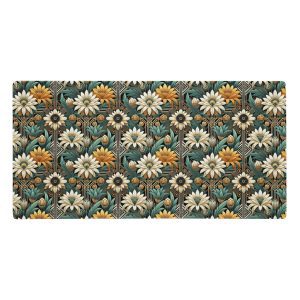 Art Deco Flowers Gaming Mouse Pad