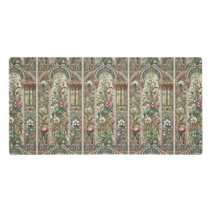 Art Nouveau Flowers Gaming Mouse Pad