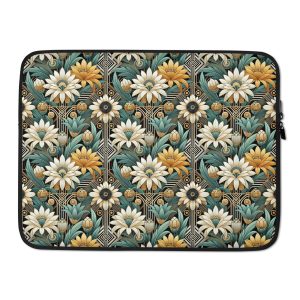 Art Deco Flowers Laptop Sleeve