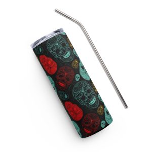 Neon Skulls Stainless Steel Tumbler