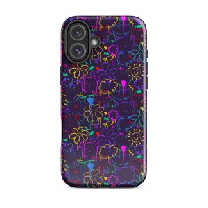 Neon Doodle iPhone Case